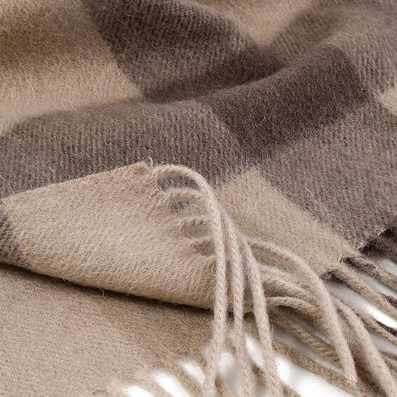 SKNSOFT Winter Wool Plaid Scarf for Men,Women Fashion Tartan Wrap Checkered Scarves - Image 3